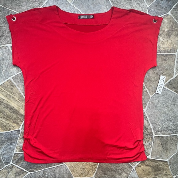 CURE. Split Short Sleeve Top - Picture 5 of 11